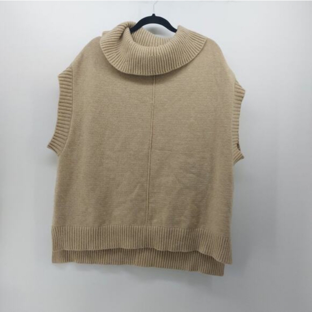 Moth Anthropologie Neutral Cowl Neck Sweater Vest Sz S
